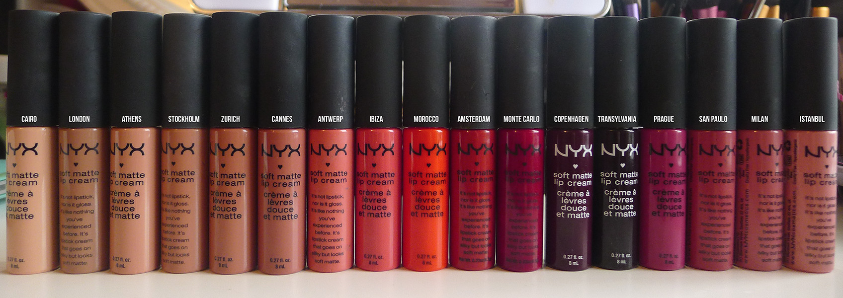 Nyx Matte Lipstick Color Chart